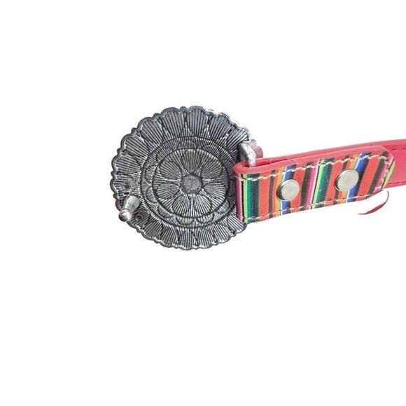 Turquoise Concho statement belt womens size XL multi-colored western - Picture 3 of 13